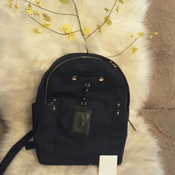 Marc jacobs backpack canvas with gold hardware main image 7